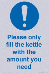 Please only fill the kettle with the amount you need